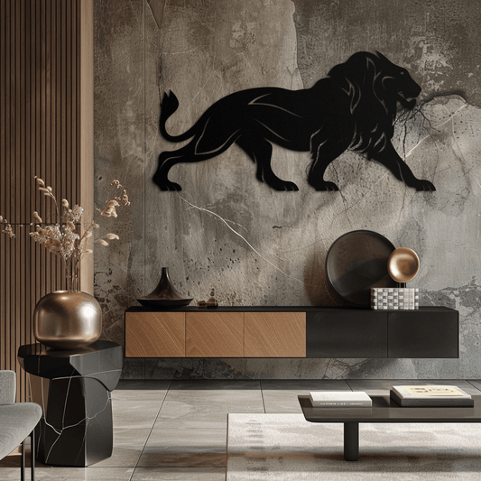 Majestic Lion Wall Art - Steel Wall Decor for Home and Office -KAF002