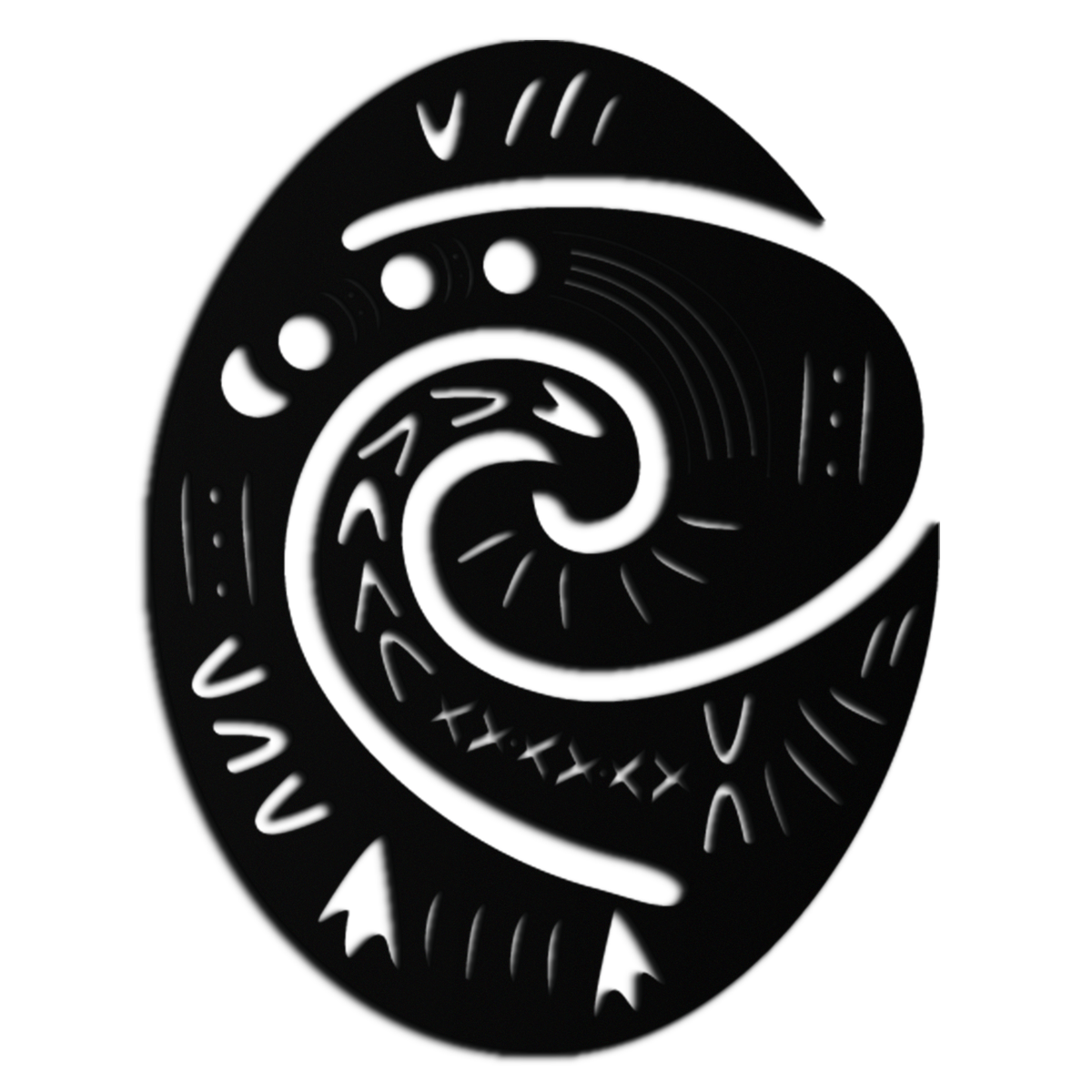 Te Fiti’s Heart Metal Wall Art – Polynesian Spiral Symbol Decor for Home- KAF406