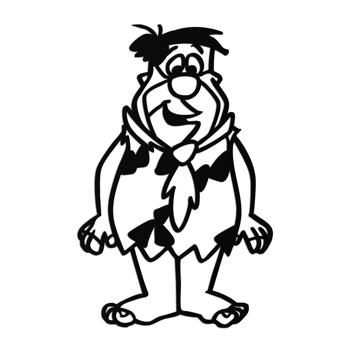 Fred Flintstone Metal Wall Art – Iconic Cartoon Character Silhouette for Fans- KAF662