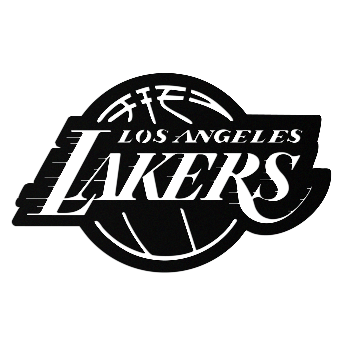 Los Angeles Lakers Logo Metal Wall Art – Iconic Basketball Team Silhouette Decor- KAF674