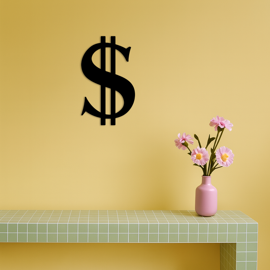 Dollar Sign Metal Wall Art β Money Symbol Modern Decor - KAFGP027