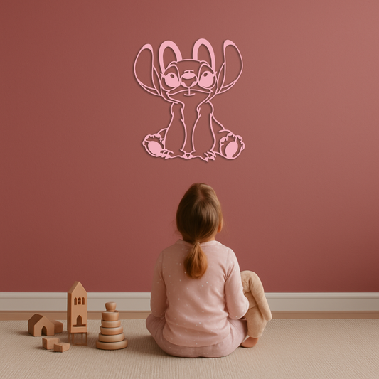 Stitch Silhouette Metal Wall Art – Cute Cartoon Character Design - KAFGP067
