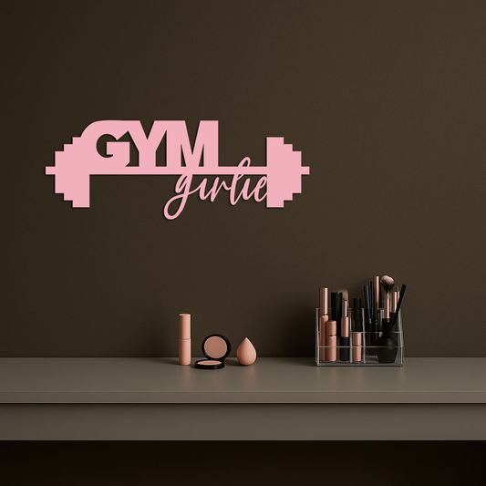 Gym Girlie Metal Wall Art – Fitness Motivational Home & Gym Decor - KAFGP121