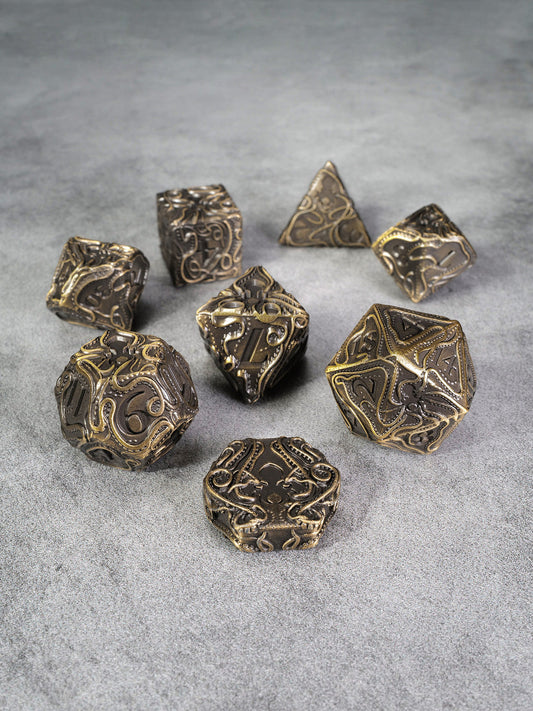 Kraken's Reach 8 pc TTRPG Dice Set