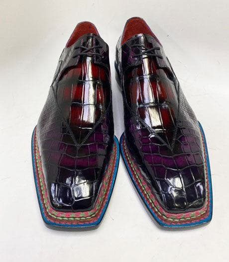 Maurice Legend Custom Made Alligator Lace-Up Shoe - Purple