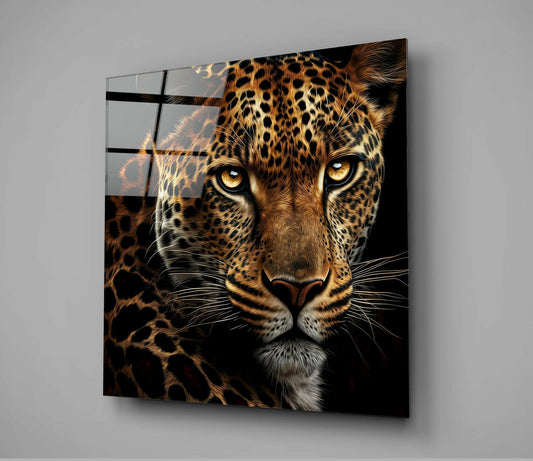 Leopard Glass Wall Art || Designer Collection