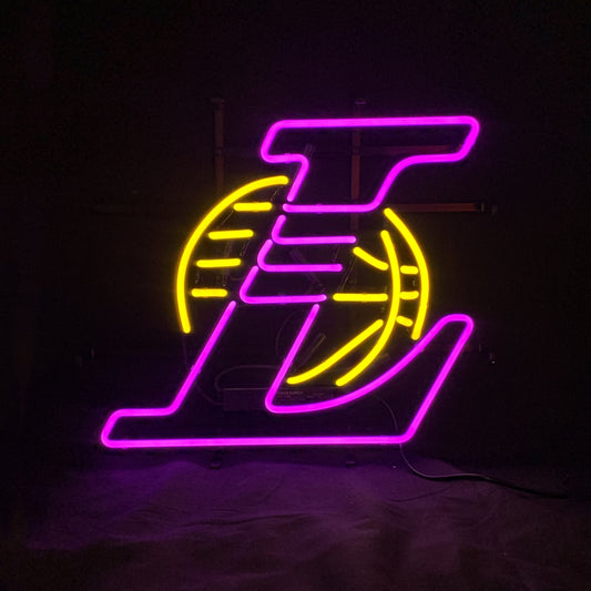 Los Angeles Lakers Basketball Logo Neon Light Sign