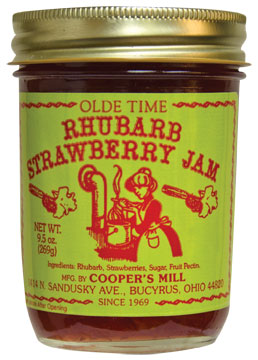 Rhubarb Strawberry Jam 9 oz (Pack of 4)