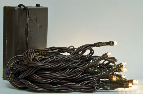 LED Battery Twinkle Lights Brown Cord 20ct (Pack of 4)