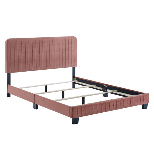 Celine Channel Tufted Performance Velvet King Bed by Modway