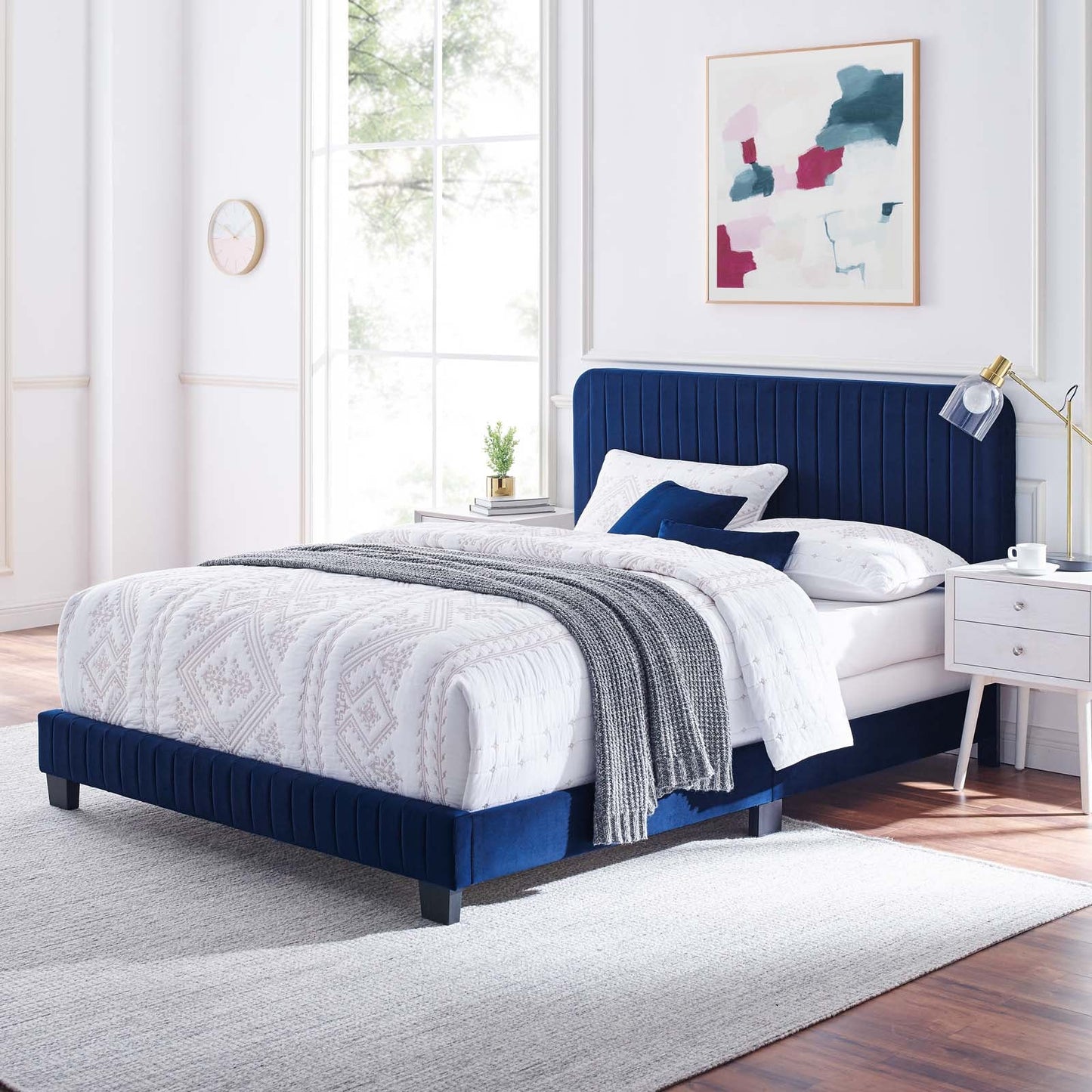 Celine Channel Tufted Performance Velvet Full Bed by Modway