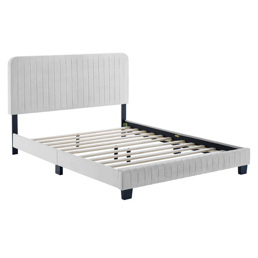 Celine Channel Tufted Performance Velvet Full Platform Bed by Modway