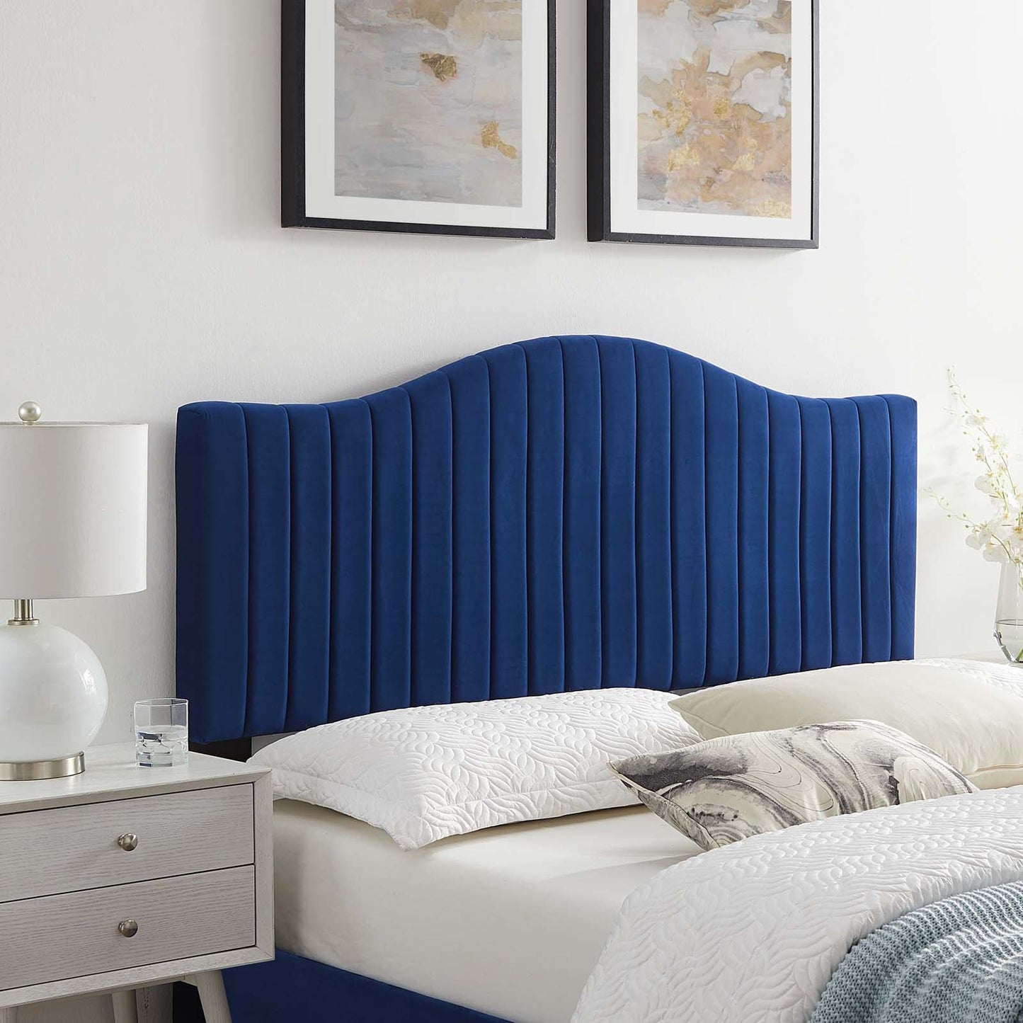 Brielle Channel Tufted Performance Velvet Full/Queen Headboard by Modway
