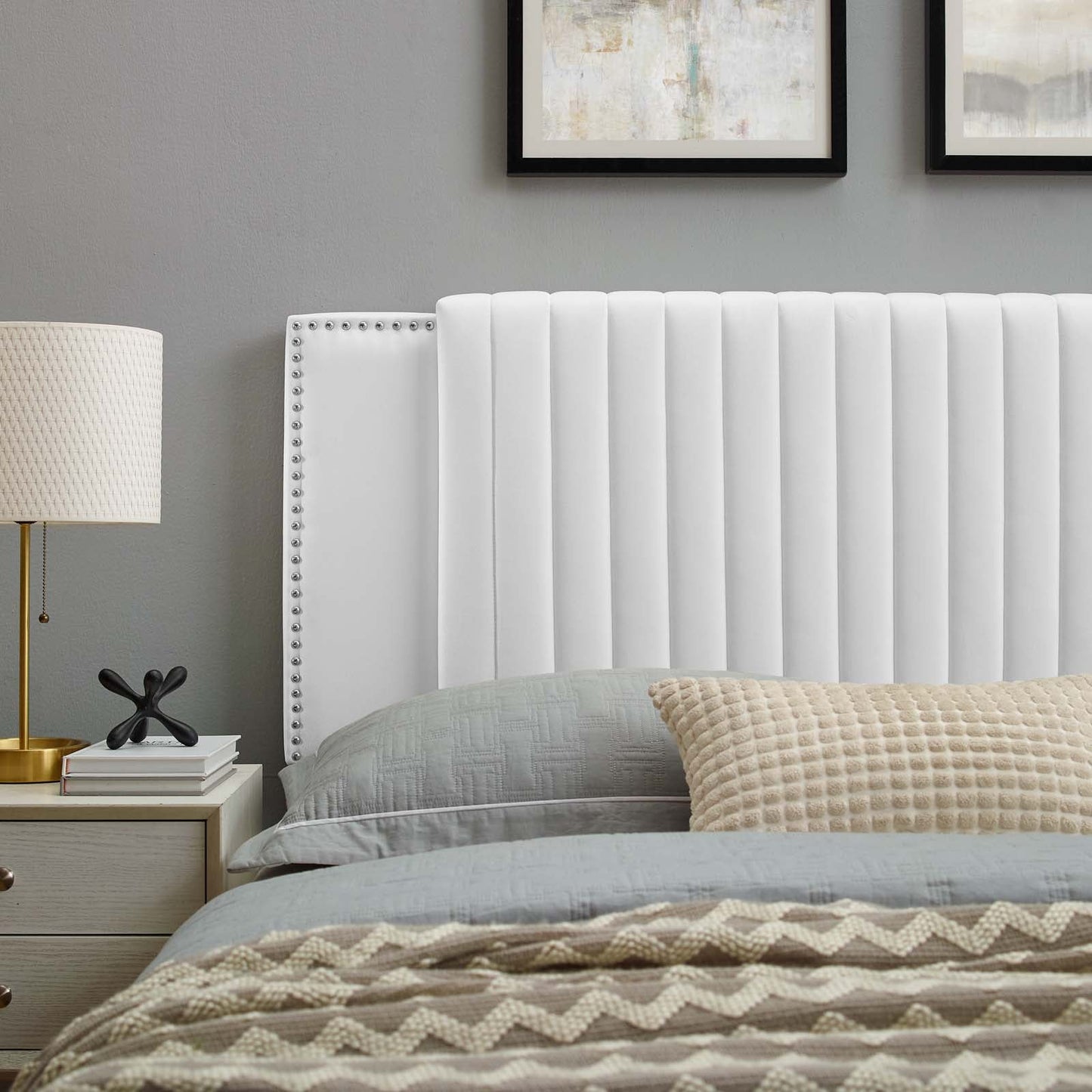 Felicity Channel Tufted Performance Velvet Full/Queen Headboard by Modway