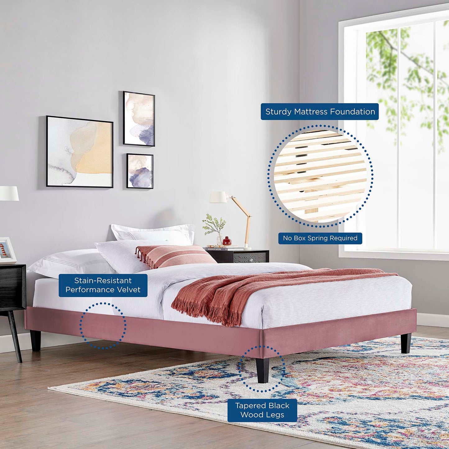 Aviana Performance Velvet King Bed by Modway