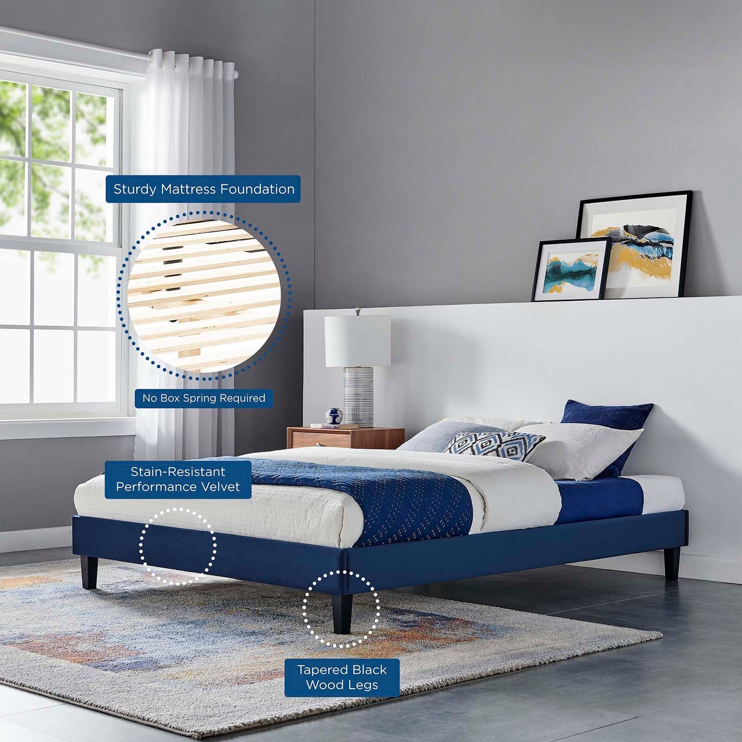 Aviana Performance Velvet King Bed by Modway