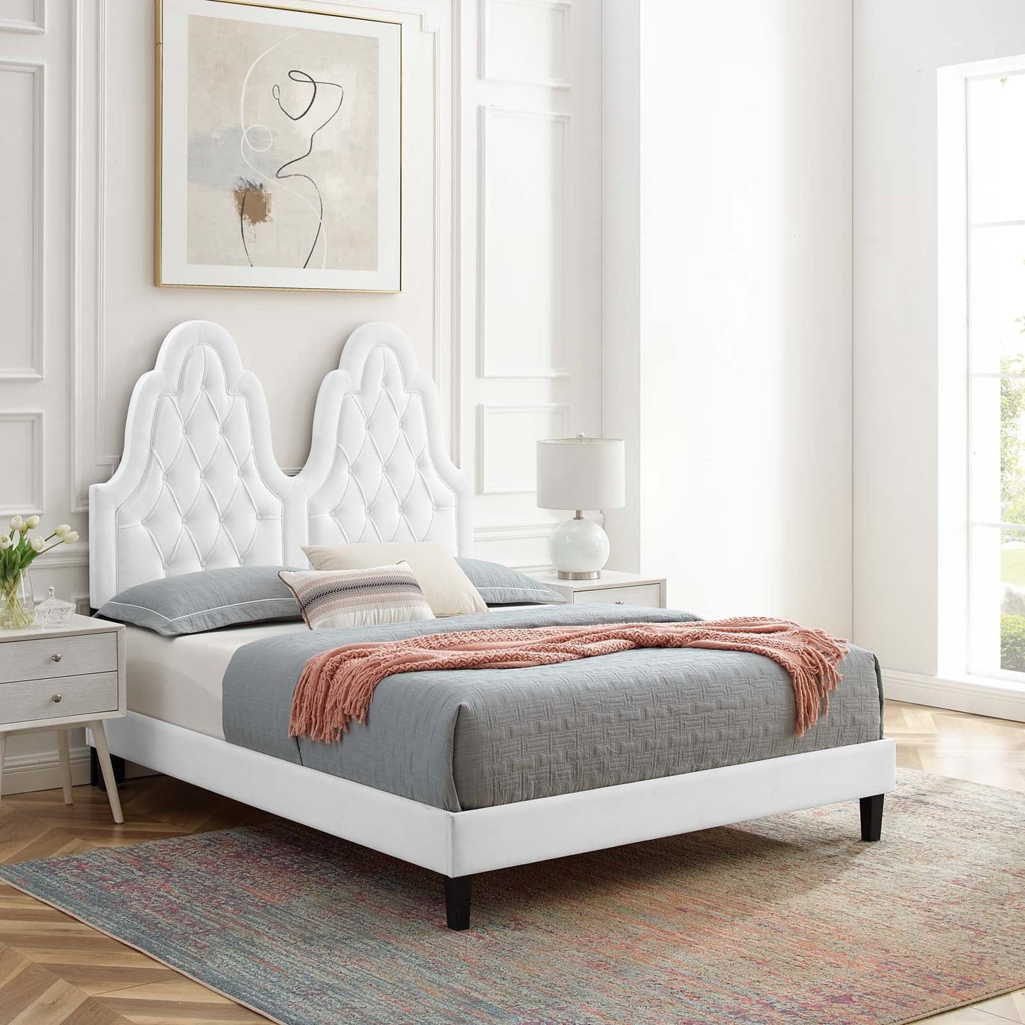 Alexandria Tufted Performance Velvet Twin Platform Bed by Modway