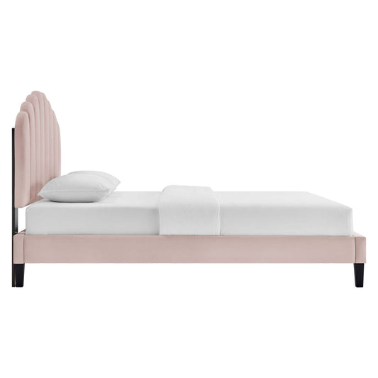 Daisy Performance Velvet Twin Platform Bed by Modway