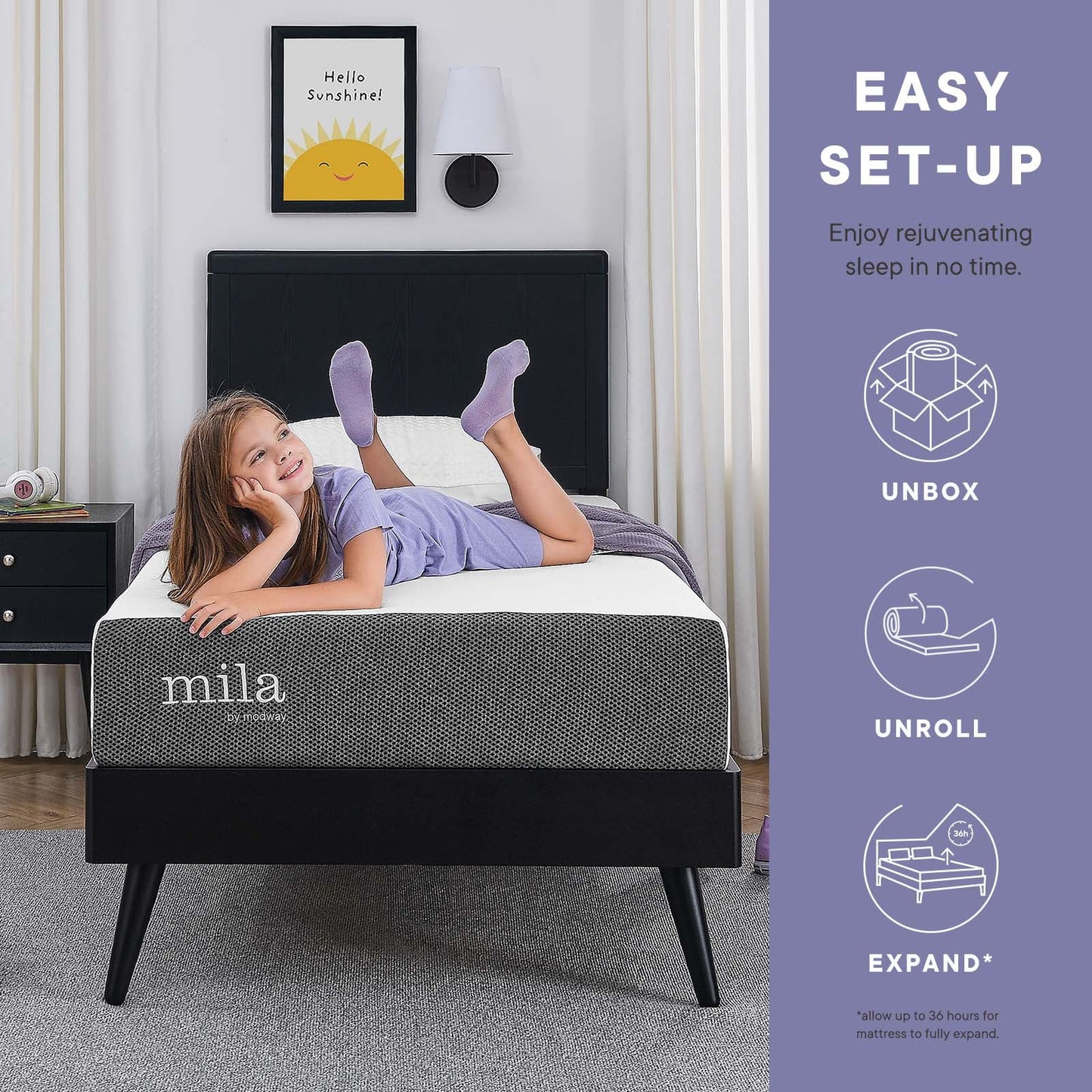 Mila 5" Twin Mattress by Modway