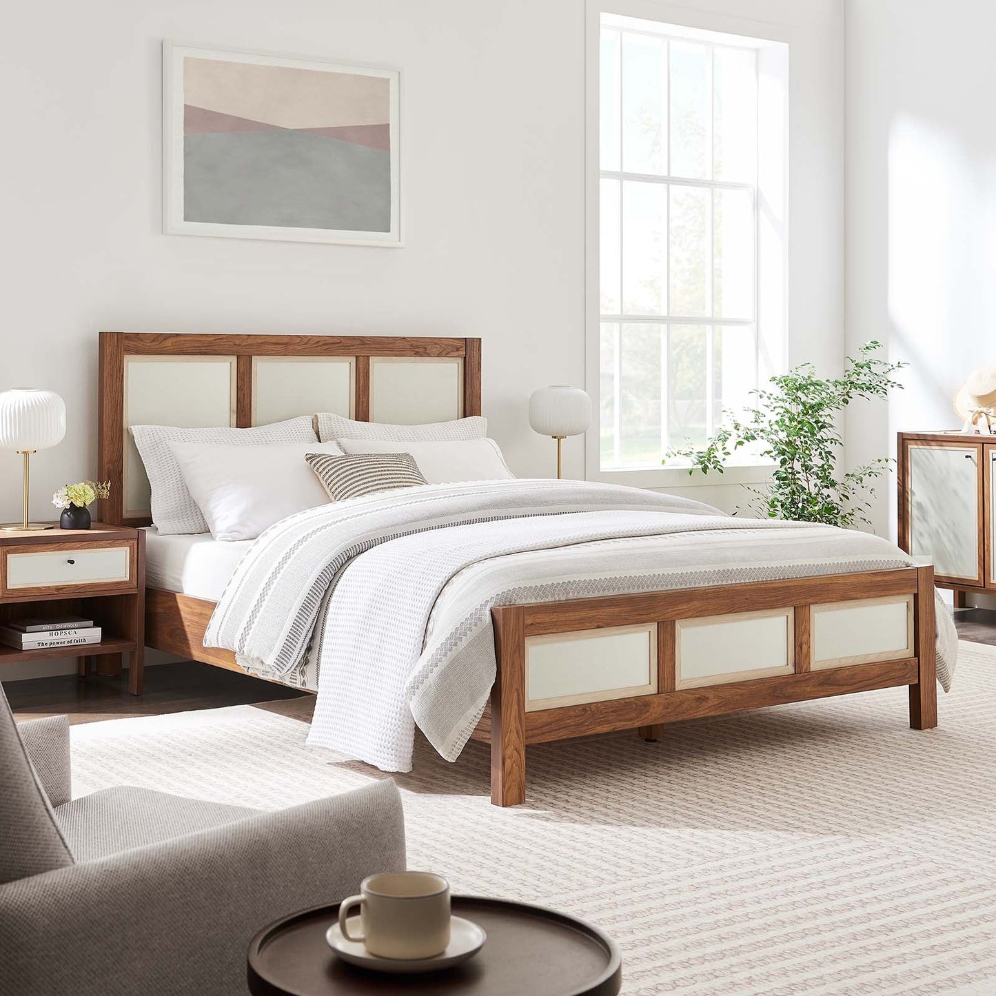 Capri Wood Grain Queen Platform Bed by Modway