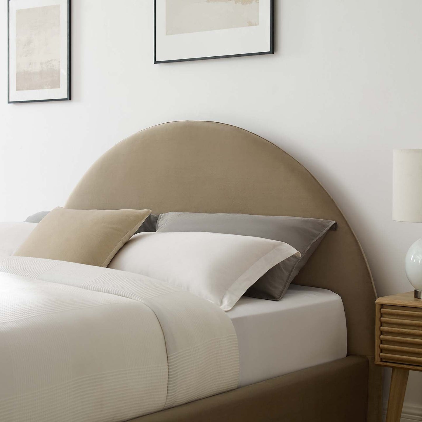 Resort Performance Velvet Arched Round Queen Platform Bed by Modway