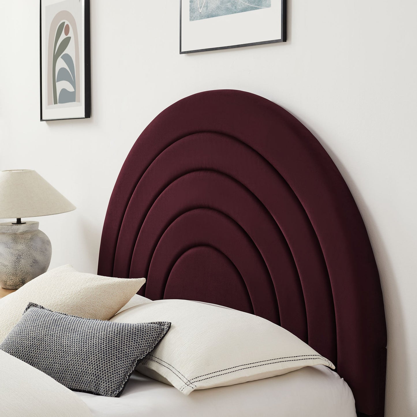 Solana Arched Performance Velvet Full Platform Bed by Modway