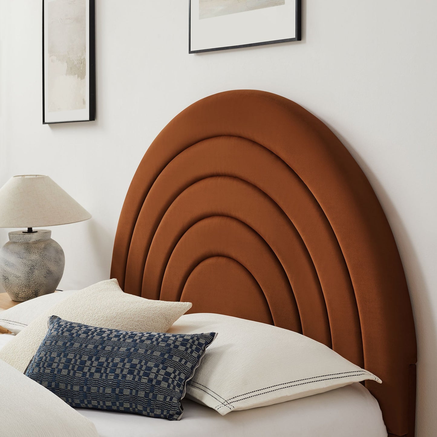 Solana Arched Performance Velvet Full Platform Bed by Modway
