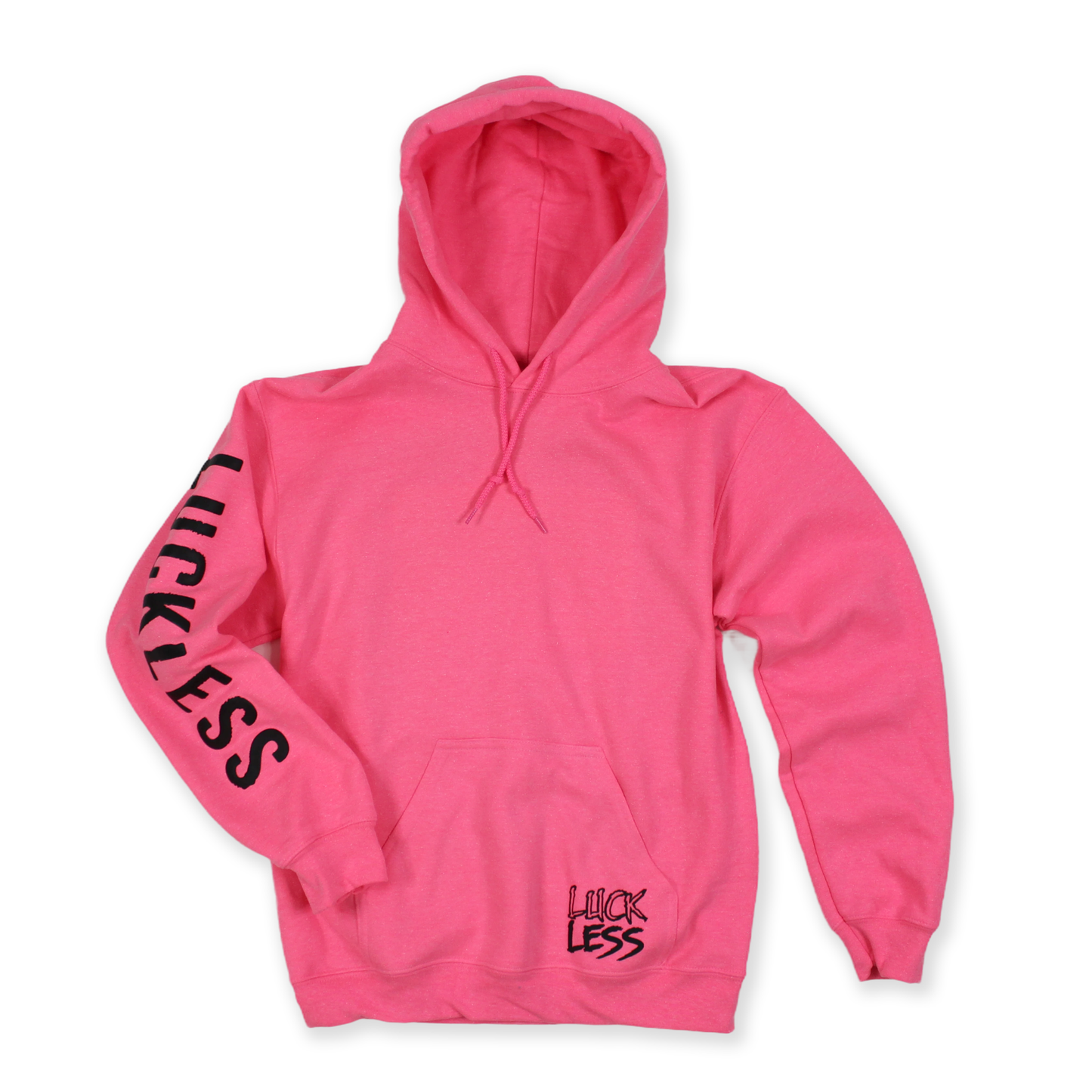 Some Go Down Better Neon Pink Graphic Hoodie for Women by Luckless Outfitters