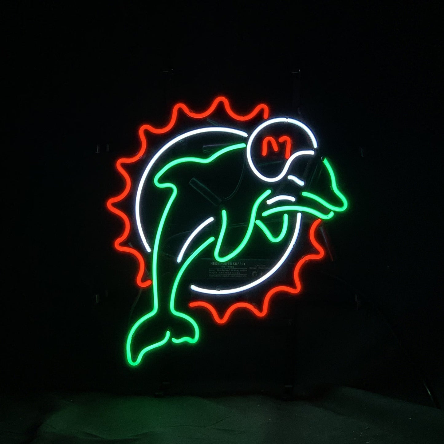 Miami Dolphins Football Logo Neon Light Sign