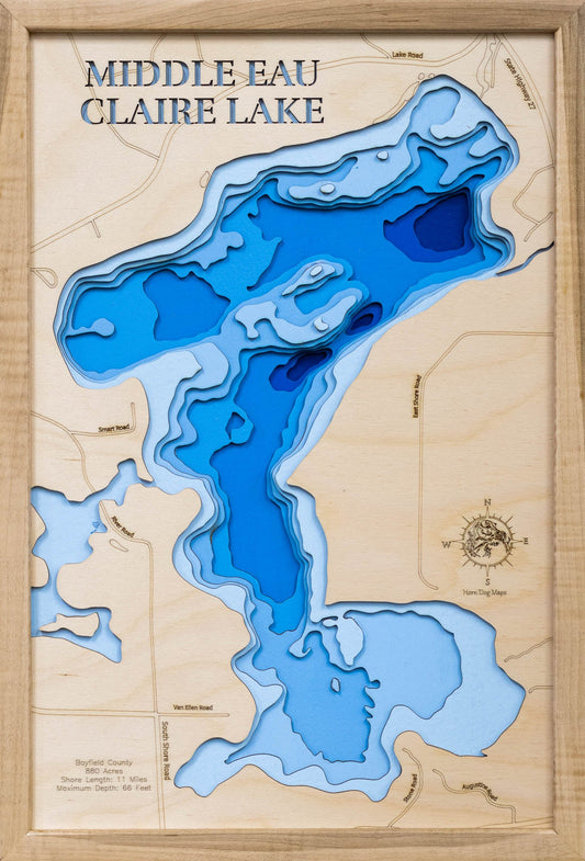 Middle Eau Claire Lake in Bayfield County, Wisconsin