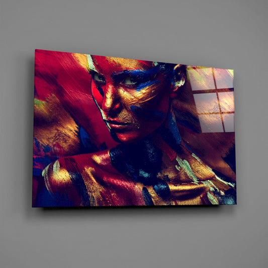 Female Portrait 6 Glass Wall Art
