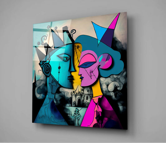 Picasso's Mind Glass Wall Art || Designer Collection