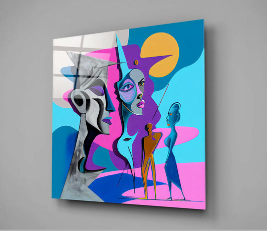 Picasso's Mind Glass Wall Art || Designer Collection
