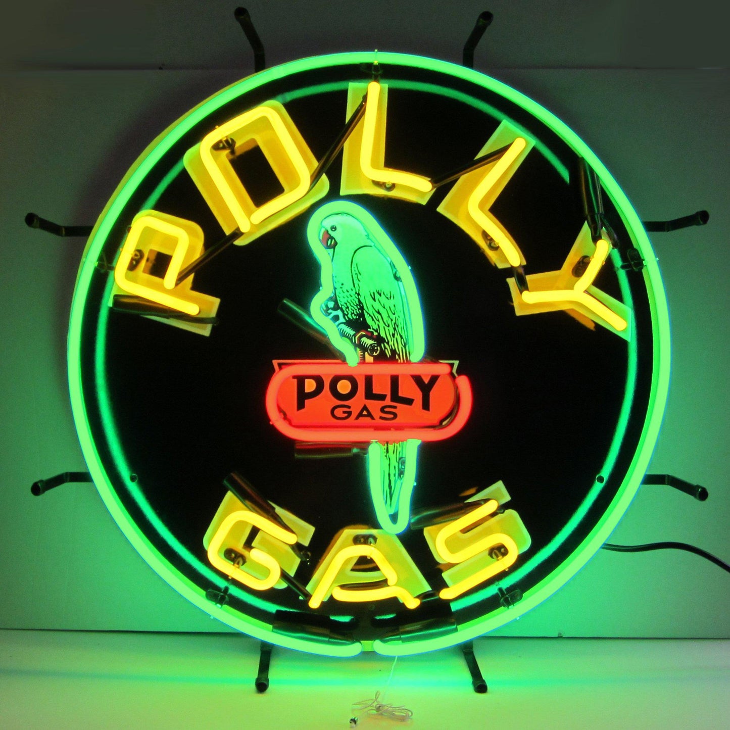Polly Gas Round Neon Sign