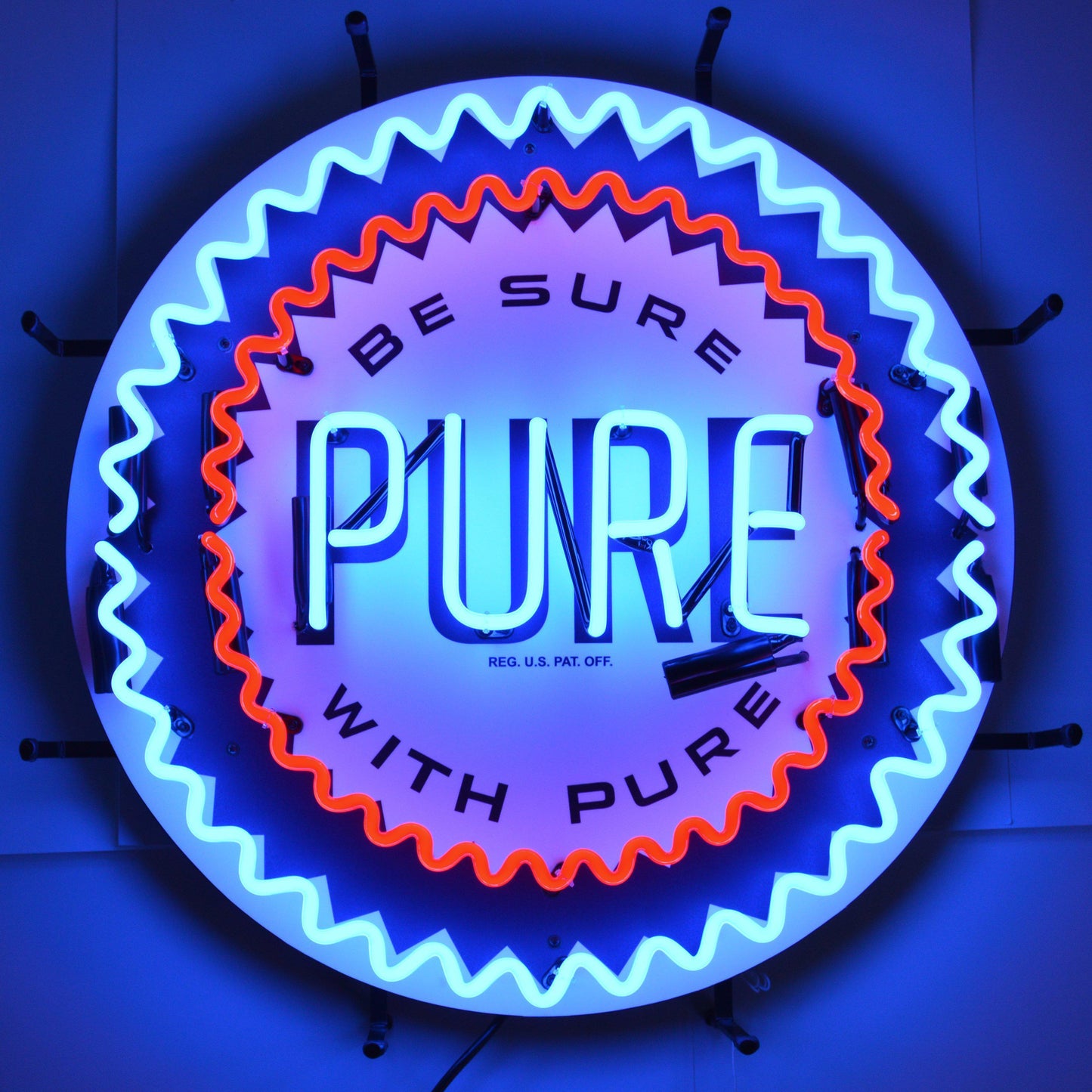 Pure Gasoline Neon Sign with Backing