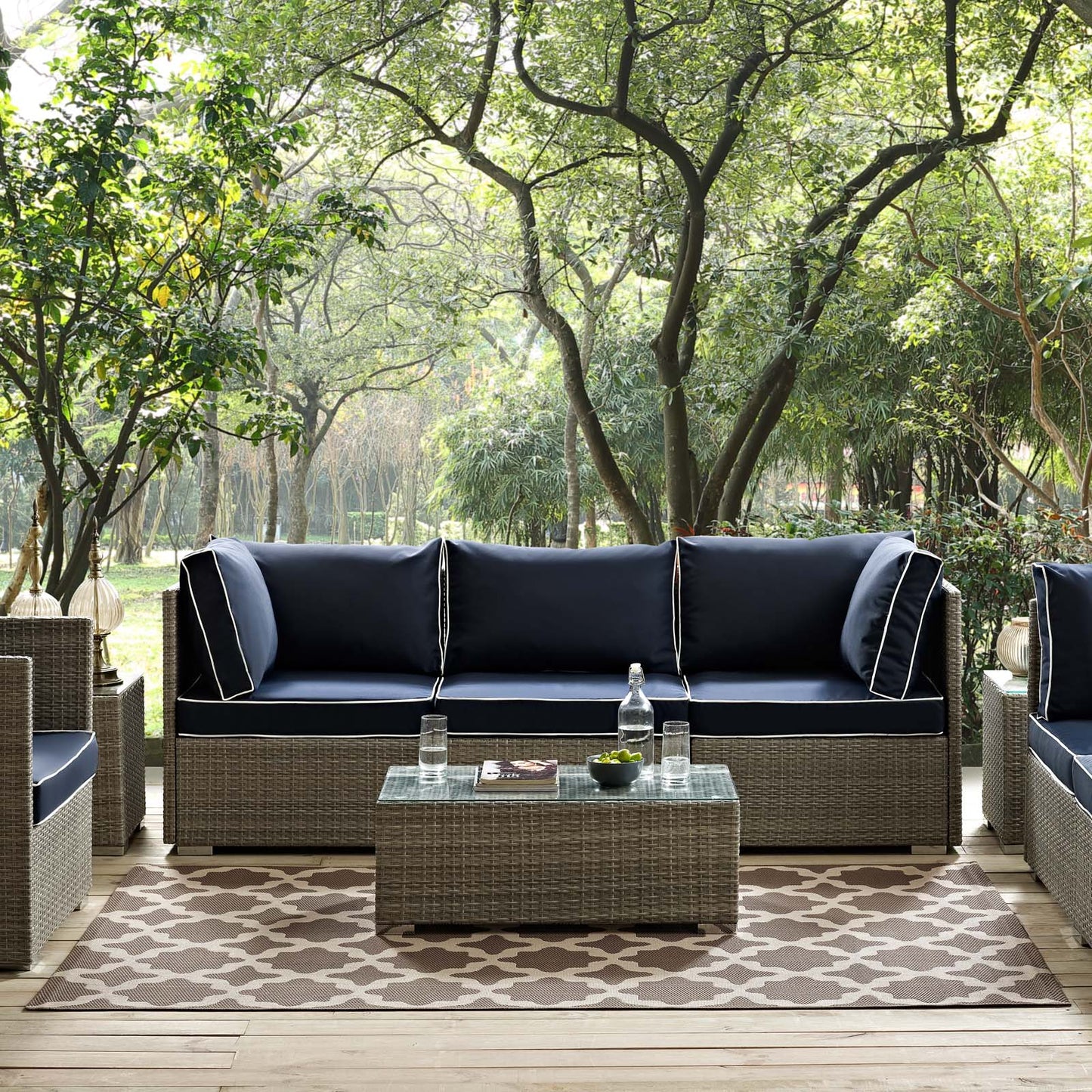 Cerelia Moroccan Trellis Indoor and Outdoor 9x12 Area Rug by Modway