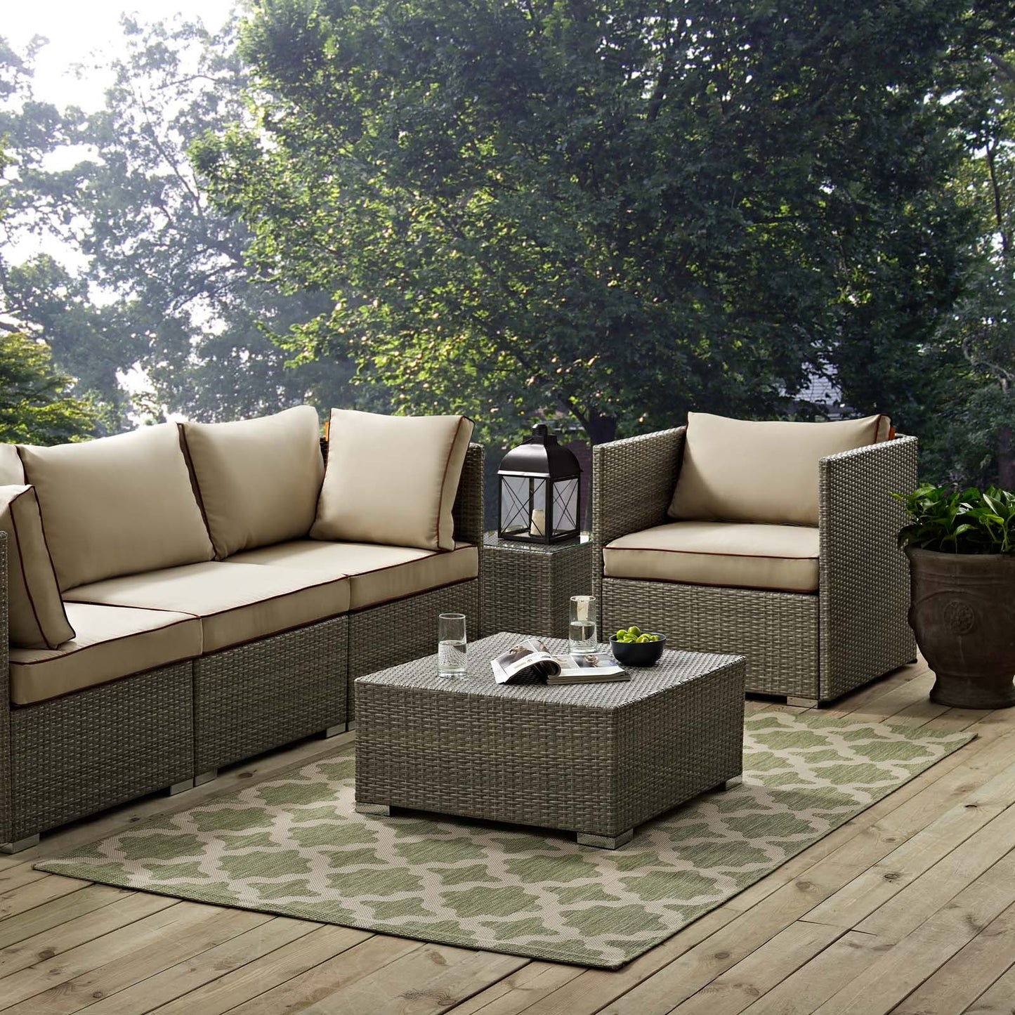 Cerelia Moroccan Trellis Indoor and Outdoor 9x12 Area Rug by Modway