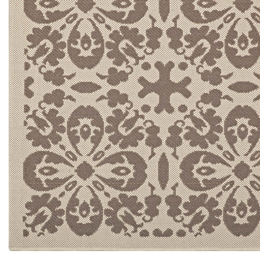 Ariana Vintage Floral Trellis Indoor and Outdoor 9x12 Area Rug by Modway