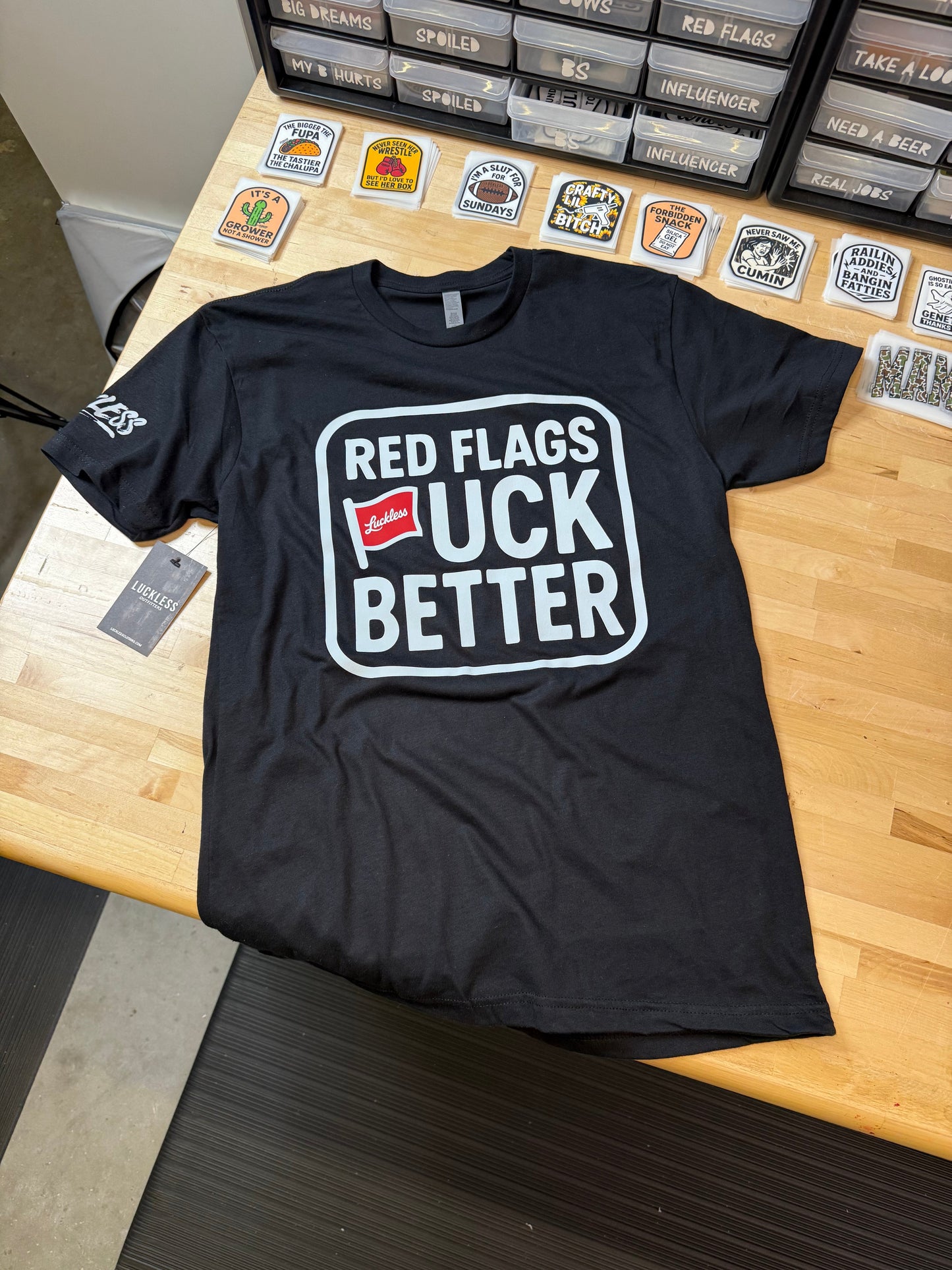 Red Flags Fuck Better Graphic Tee by Luckless Outfitters