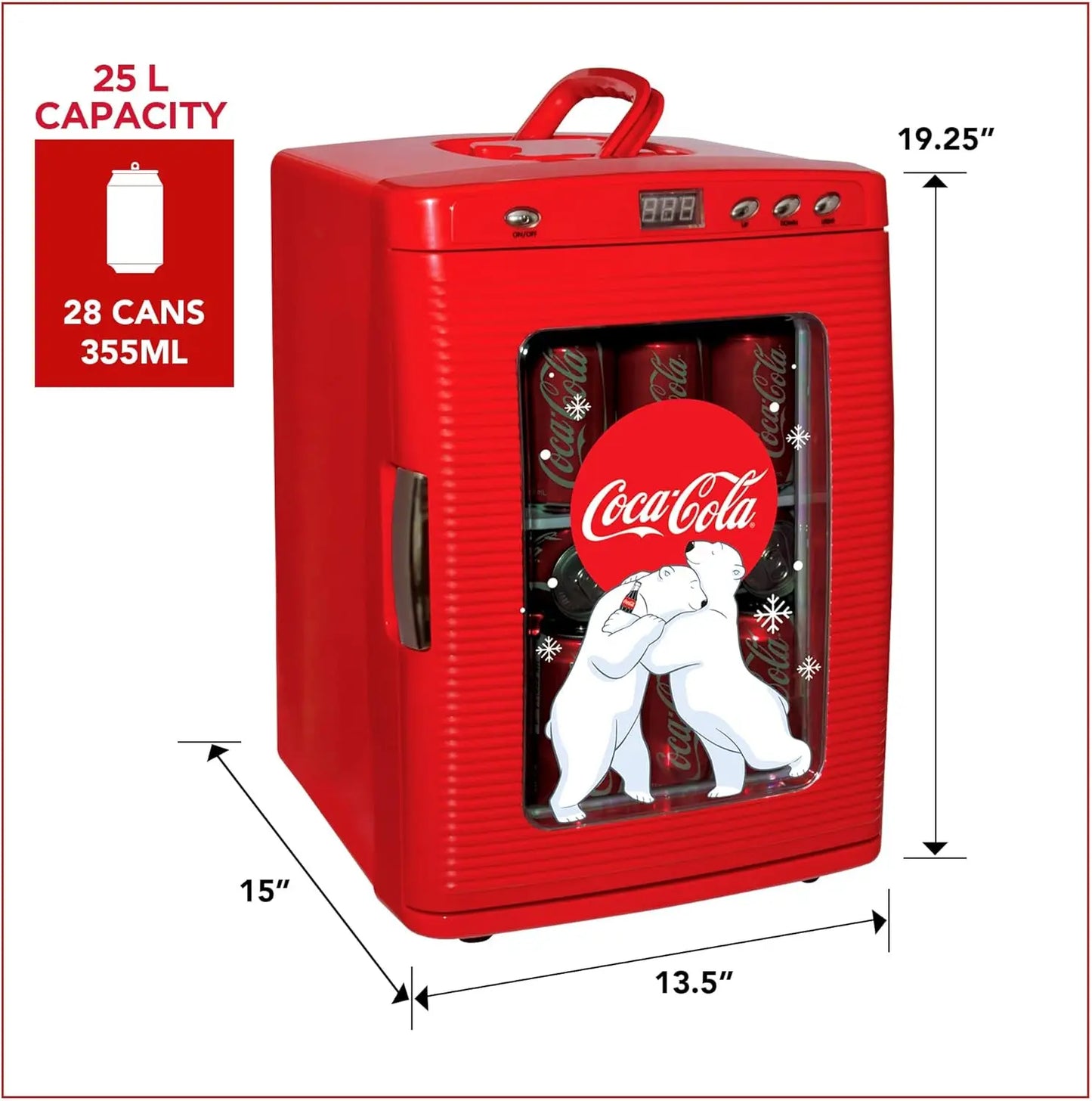 Portable Table Top Beverage Cooler Mini Fridge Holds 28 Cans