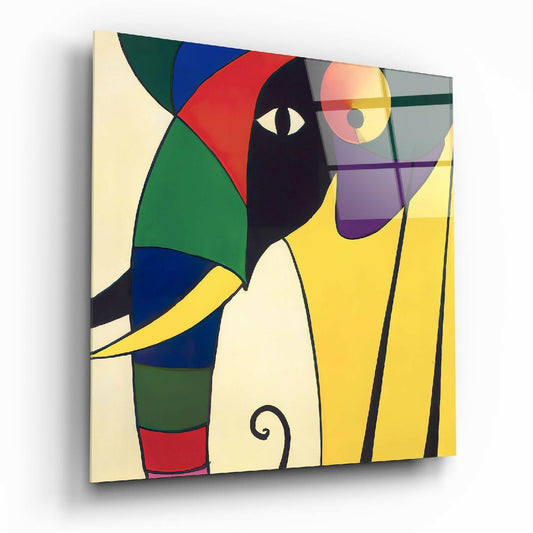 Wassily's Elephant Glass Wall Art || Designer Collection
