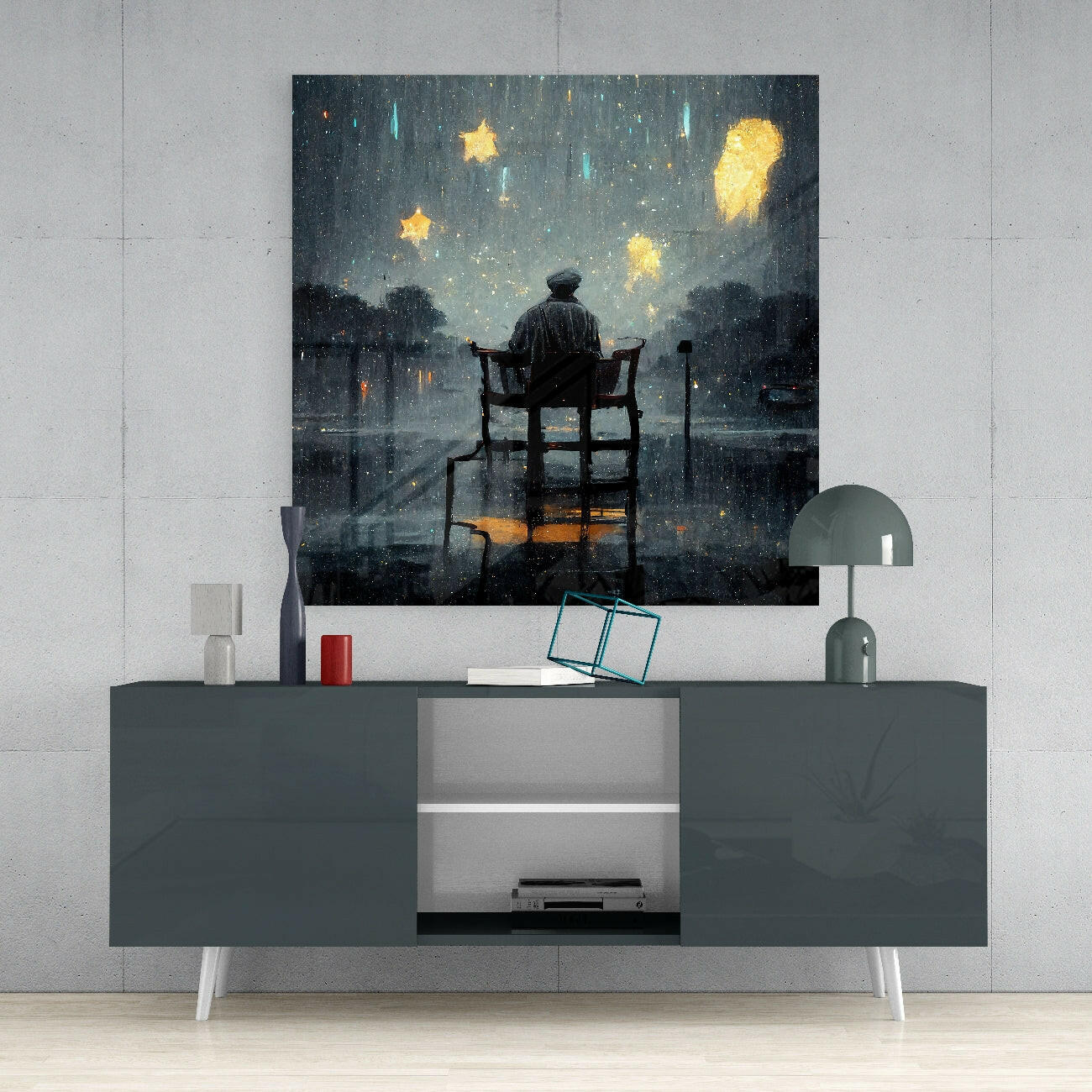 Star Rain Glass Wall Art || Designer Collection