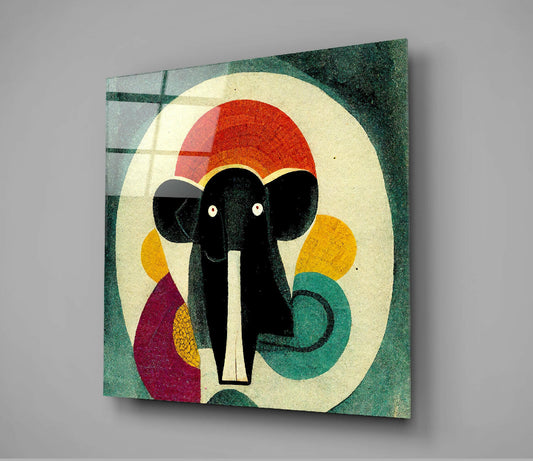 Wassily's Elephant Glass Wall Art || Designer Collection