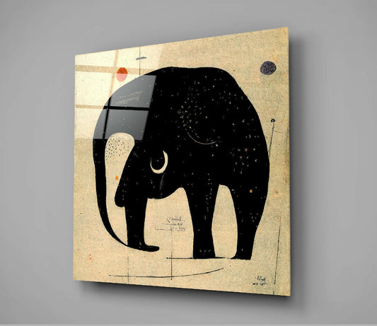 Wassily's Elephant Glass Wall Art || Designer Collection