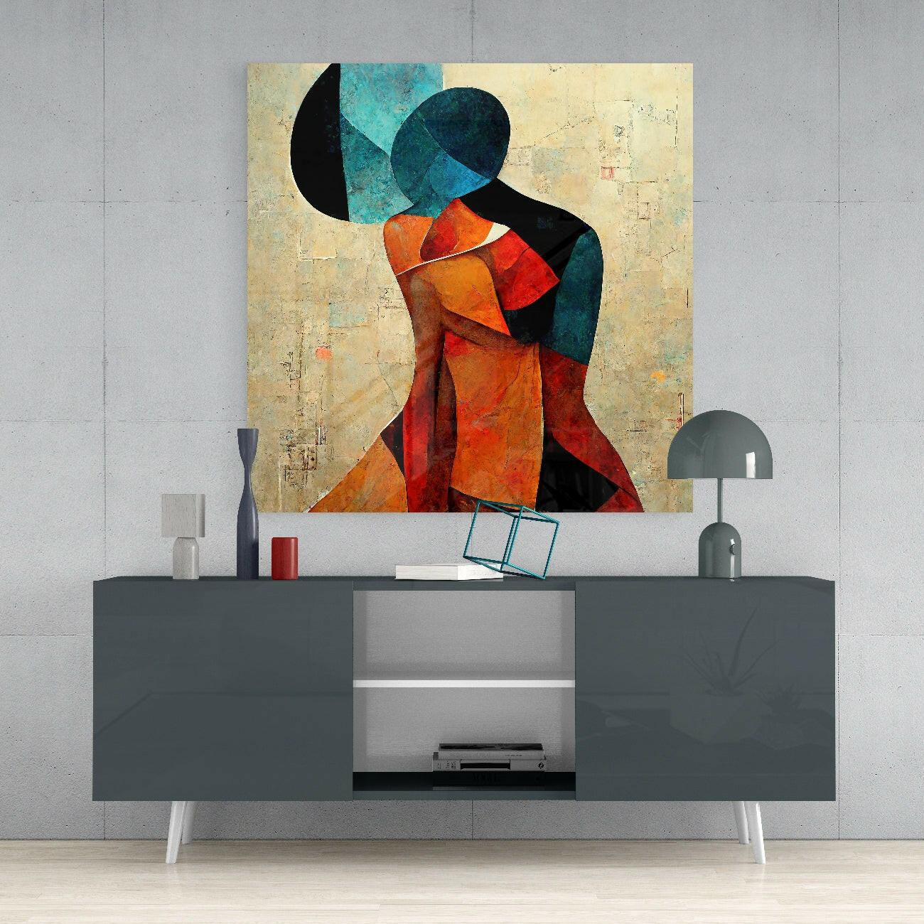 The Hug Glass Wall Art || Designer Collection