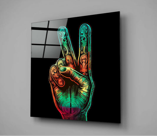 Peace Glass Wall Art || Designer Collection