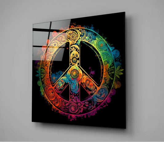 Peace Glass Wall Art || Designer Collection