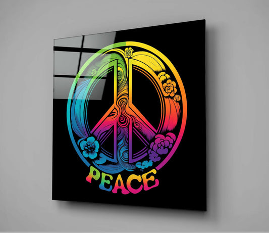 Peace Glass Wall Art || Designer Collection