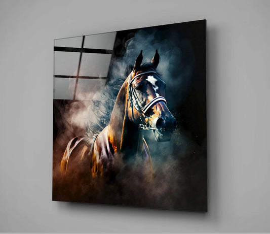 Horse Glass Wall Art || Designers Collection