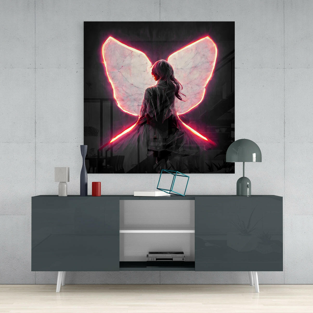 Me Flying Glass Wall Art || Designer Collection